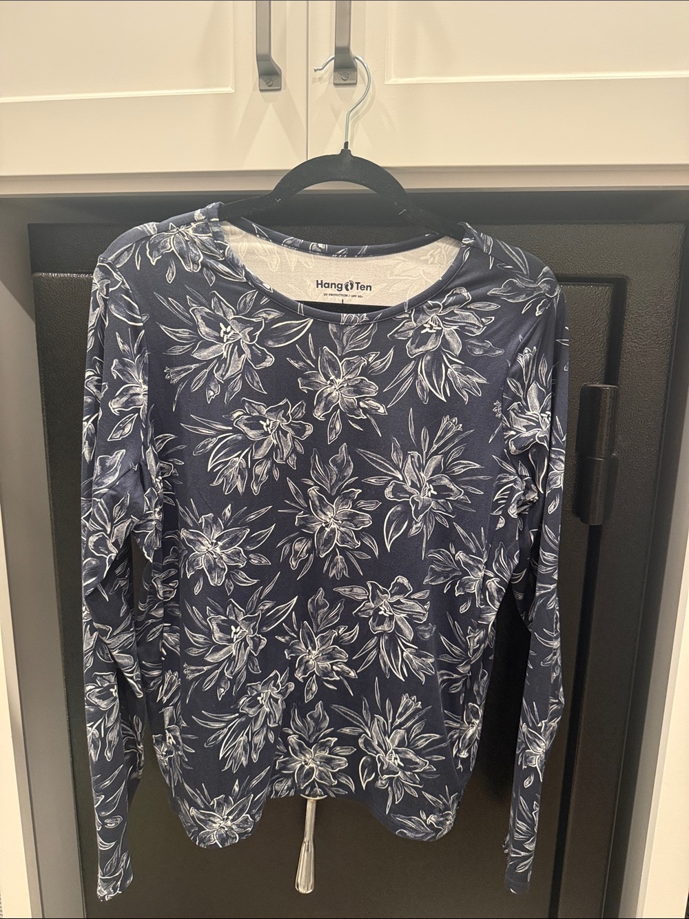 Hang Ten Navy Blue Floral Long Sleeve Tee